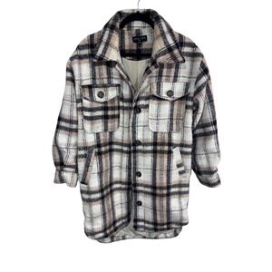 Love Tree Plaid Shacket Jacket Cozy Cottagecore Boho Women's Small